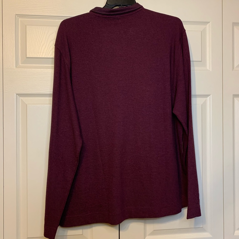 Van Heusen never tuck maroon half zip jacket - Picture 4 of 4